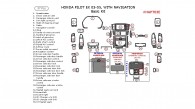 Honda Pilot EX 2003, 2004, 2005, Basic Interior Kit, With Navigation System, 37 Pcs.