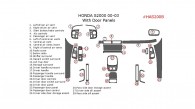 Honda S2000 2000, 2001, 2002, 2003, Interior Dash Kit, With Door Panels, 28 Pcs.