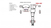 Honda Civic 1999-2000, Interior Kit, DX Only, 13 Pcs.