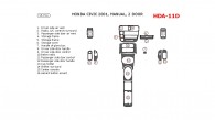 Honda Civic 2001, Interior Dash Kit, Manual, 2 Door, , 16 Pcs.
