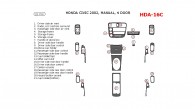 Honda Civic 2002, Interior Dash Kit, Manual, 4 Door, 21 Pcs.