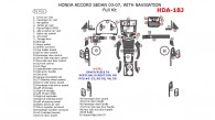 Honda Accord 2003, 2004, 2005, 2006, 2007, Full Interior Kit, With Navigation, 51 Pcs.