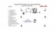 Honda Accord 2003, 2004, 2005, 2006, 2007, Basic Interior Kit, With Navigation, 22 Pcs., Match OEM