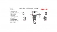 Honda Civic 2003, 2004, 2005, Interior Dash Kit, 2 Door, Manual, 15 Pcs.