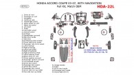 Honda Accord 2003, 2004, 2005, 2006, 2007, Coupe, Full Interior Kit, With Navigation, 45 Pcs., Match OEM