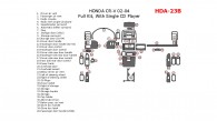 Honda CR-V 2002, 2003, 2004, Full Interior Kit, With Single CD Player, 39 Pcs.