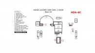 Honda Accord 1990, 1991, 1992, 1993, 2 Door, Basic Interior Kit, 17 Pcs.