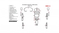 Hyundai Sonata 1999, 2000, 2001, Main Interior Kit, 20 Pcs.