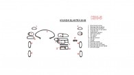 Hyundai Elantra 1996, 1997, 1998, 1999, Sedan , Full Interior Kit, 17 Pcs.