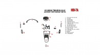 Hyundai Tiburon 2000, 2001, 2002, Interior Dash Kit, Automatic, With CD, 16 Pcs.