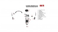 Hyundai Tiburon 2000, 2001, 2002, Interior Dash Kit, Manual, With CD, 6 Pcs.