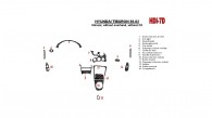 Hyundai Tiburon 2000, 2001, 2002, Interior Dash Kit, Manual, Without CD, 15 Pcs.