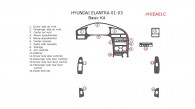 Hyundai Elantra 2001, 2002, 2003, Sedan, Basic Interior Kit, 15 Pcs