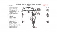 Hyundai Elantra 2004, 2005, 2006, Sedan, Full Interior Kit, Without Sunroof, 27 Pcs.