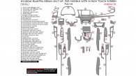 Hyundai Elantra Sedan 2017-2018, For Models With 8-Inch Touch Screen, Full Interior Kit, 55 Pcs.