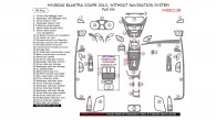 Hyundai Elantra 2013, Coupe, Without Navigation System, Full Interior Kit, 49 Pcs.