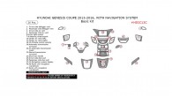 Hyundai Genesis Coupe 2013, 2014, 2015, 2016, With Navigation System, Basic Interior Kit, 26 Pcs.