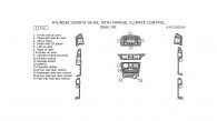 Hyundai Sonata 2006, 2007, 2008, With Manual Climate Control, Basic Interior Kit, 17 Pcs.