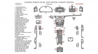 Hyundai Sonata 2006, 2007, 2008, With Digital Climate Control, Full Interior Kit, 49 Pcs.