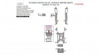 Hyundai Sonata 2009-2010, Without Heated Seats, Addition To Main Interior Kit, 18 Pcs.