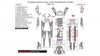 Hyundai Sonata 2014, With 8 Inch Navigation System, Main Interior Kit, 33 Pcs.