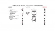 Hyundai Santa Fe 2005-2006, Basic Interior Kit, With Manual Climate Control, 13 Pcs.