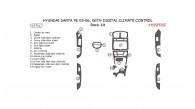 Hyundai Santa Fe 2005-2006, Basic Interior Kit, With Digital Climate Control, 14 Pcs.