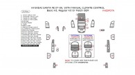Hyundai Santa Fe 2007, 2008, 2009, With Manual Climate Control, Basic Interior Kit, 23 Pcs.