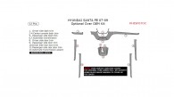 Hyundai Santa Fe 2007, 2008, 2009, Optional Over OEM Interior Kit, 12 Pcs.
