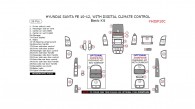 Hyundai Santa Fe 2010, 2011, 2012, With Digital Climate Control, Basic Interior Kit, 26 Pcs.