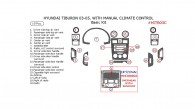 Hyundai Tiburon 2003, 2004, 2005, With Manual Climate Control, Basic Interior Kit, 19 Pcs.