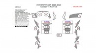 Hyundai Tucson 2010, 2011, 2012, 2013, Addition To Main Interior Kit, 21 Pcs.