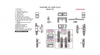 Hummer H3 2006, 2007, 2008, 2009, 2010, Basic Interior Kit, 21 Pcs.