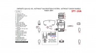 Infiniti QX4 2002-2003, Interior Dash Kit, Without Navigation System, Without Door Panels, 23 Pcs., Match OEM