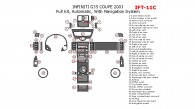 Infiniti G35 2003, Coupe, Full Interior Kit, Automatic, With Navigation System, 46 Pcs.