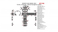 Infiniti G35 2003, Sedan, Full Interior Kit, Automatic, Without Navigation System, 45 Pcs.