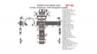 Infiniti G35 2003, Sedan, Full Interior Kit, Automatic, With Navigation System, 46 Pcs.