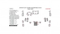 Infiniti G37 2008-2009, Coupe/Convertible, Match OEM Interior Kit, 24 Pcs.