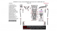 Infiniti M 2011, 2012, 2013/Infiniti Q70 2014, 2015, 2016, 2017, 2018, 2019 Over OEM Kit, Main Interior Kit, 36 Pcs.