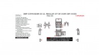 Jeep Commander 2008, 2009, 2010, Regular Kit Or Over OEM Wood, Mini Interior Kit, 28 Pcs.