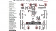 Jeep Commander 2008, 2009, 2010, Regular Kit Or Over OEM Wood, Full Interior Kit, 133 Pcs.