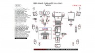Jeep Grand Cherokee 2011, 2012, 2013, Full Interior Kit, 47 Pcs.