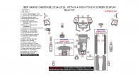 Jeep Grand Cherokee 2014-2015, With 8.4 Inch Touch Screen Display, Basic Interior Kit, 32 Pcs.