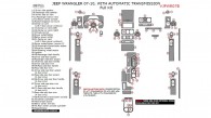 Jeep Wrangler 2007, 2008, 2009, 2010, With Automatic Transmission, Full Interior Kit, 88 Pcs.