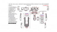 Kia Rio 2012, 2013, 2014, 2015, Without Navigation System, Without UVO Infotainment, Basic Interior Kit, 43 Pcs.