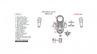 Kia Soul 2010-2011, Basic Interior Kit, 19 Pcs.