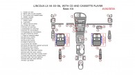 Lincoln LS V6 2003, 2004, 2005, 2006, Basic Interior Kit, With CD & Cassette Player, 34 Pcs.