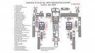 Lincoln LS V6 2003, 2004, 2005, 2006, Full Interior Kit, w/o OEM, With Navigation System, 50 Pcs.