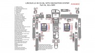 Lincoln LS V8 2003, 2004, 2005, 2006, Full Interior Kit, W/o OEM, With Navigation System, 50 Pcs.