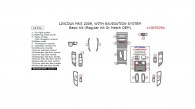Lincoln MKS 2009, With Navigation System, Basic Interior Kit (Regular Kit Or Match OEM), 18 Pcs.